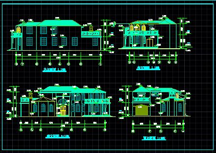 欧式别墅全套建筑施工CAD详情图-图二