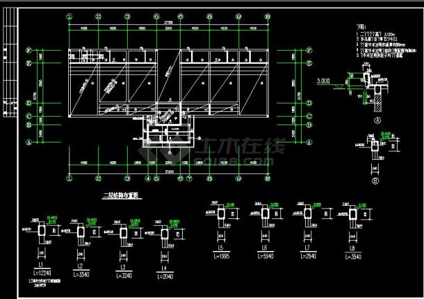 简单小型的敬老院建筑结构施工图（共4张）-图二