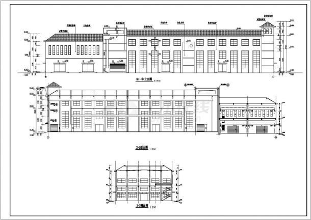 某公司两层工业仓库建筑设计施工图-图二