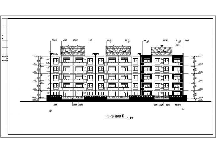 某地五层带架空层住宅楼建筑设计方案图_图1