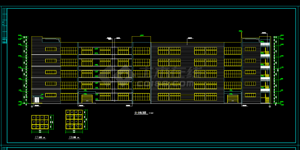 某地某现代造型的大厂房设计cad施工图纸-图二