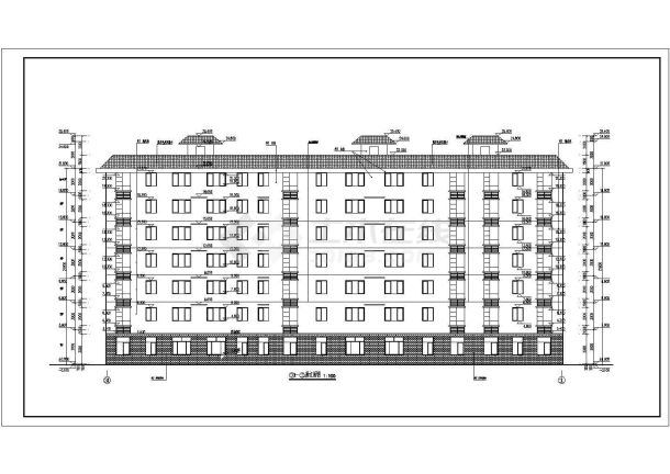 某地七层框架结构住宅楼建筑设计方案图-图二