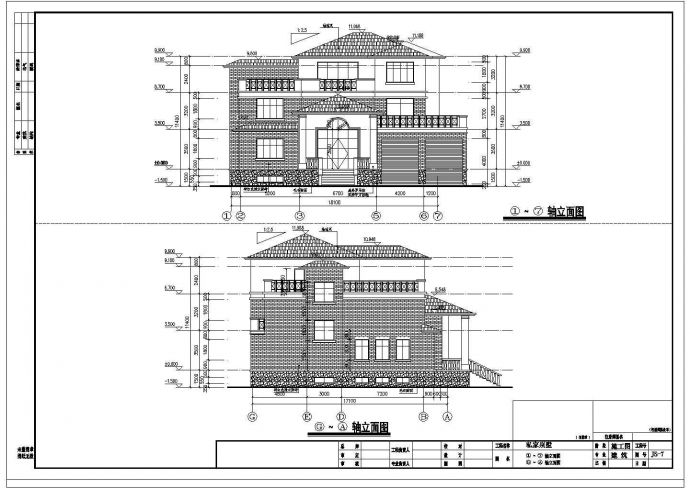 南方某地区三层别墅建筑设计方案图_图1