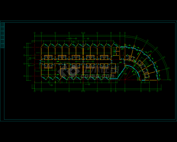 翡翠山湖酒店施工CAD图（共18张）-图二