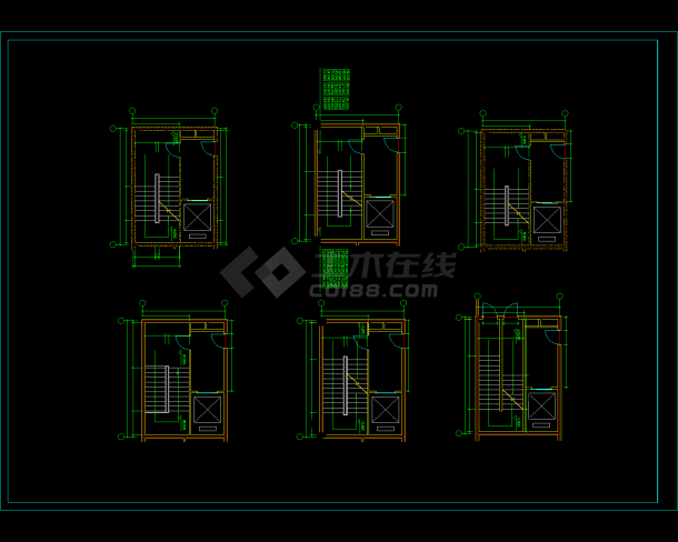 高层宾馆设计方案CAD图纸（共9张）-图二