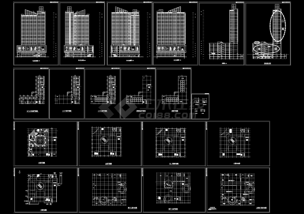 高层综合商业建筑CAD图（共20张）-图一