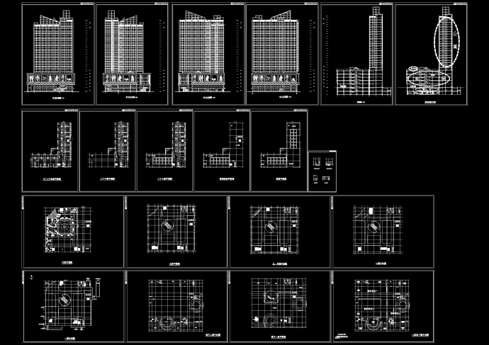 高层综合商业建筑CAD图（共20张）_图1
