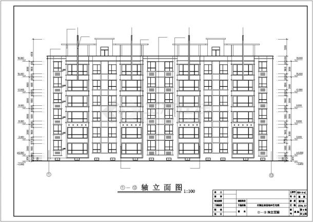 某小区框架住宅楼全套建筑施工CAD图-图二