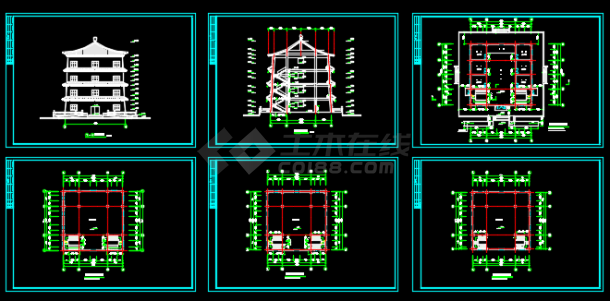 某地古建筑佛塔建筑设计CAD施工图-图一