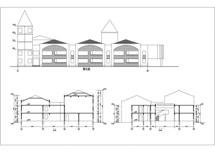 某二层综合办公室建筑设计方案图纸_图1