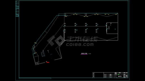 综合办公楼建筑给排水施工cad图纸-图一