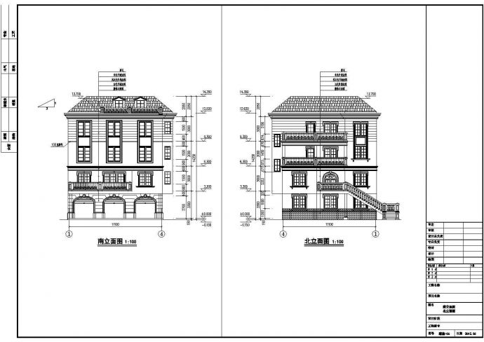 某地区4层框架结构别墅建筑施工图_图1