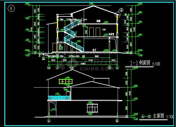 一套很不错的农村别墅建筑施工设计图-图二