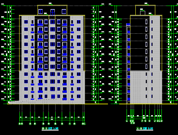 某小区小高层住宅楼建筑CAD施工图_图1