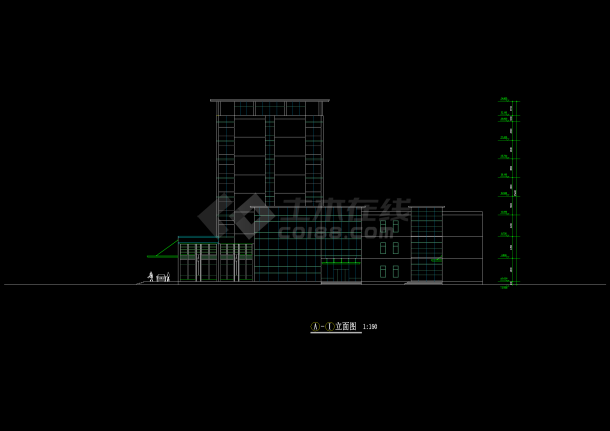 酒店建筑方案设计CAD图（共4张）-图二
