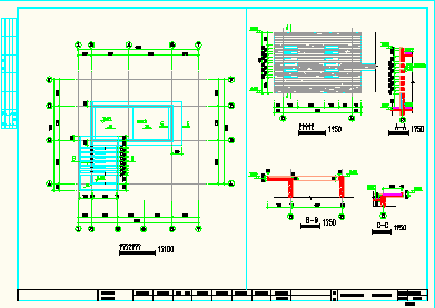 某地海山别墅建筑工程施工CAD详图-图二