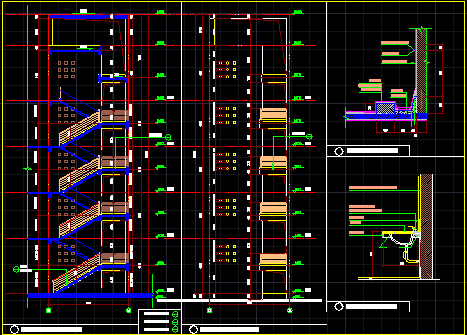 某大学校综合楼CAD建筑设计施工楼梯大样图-图二