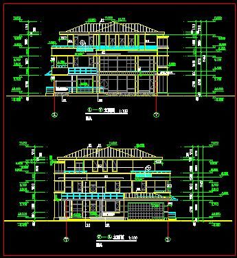 经典别墅样板建筑施工图（共5张）-图二