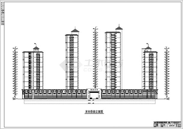 某城市高层沿街商住楼建筑设计方案图-图二