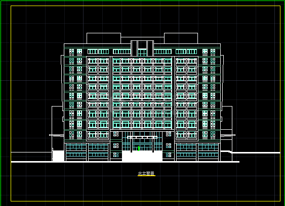 全套某高校综合楼建筑设计CAD图纸-图二
