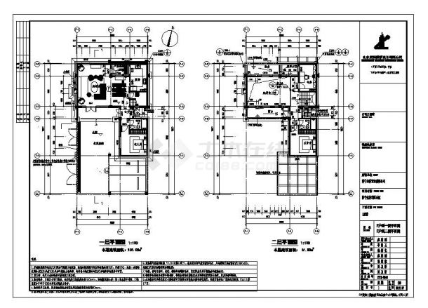某地市四合院建筑CAD设计图-图一
