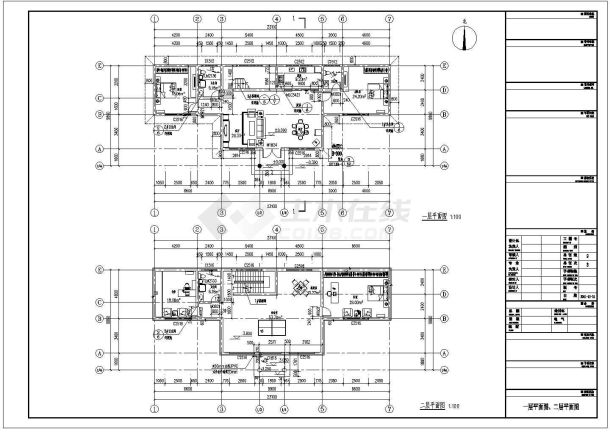 某新农村三层住宅楼建筑设计施工图-图二