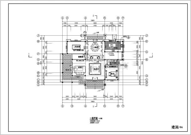 某地区三层私人别墅建筑设计施工图-图一