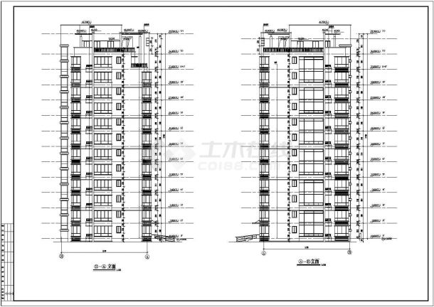 某地11层剪力墙结构住宅楼建筑设计方案图-图一