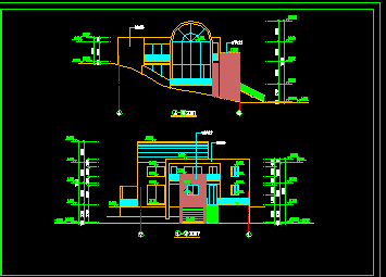 某地室内带游泳池的别墅CAD建筑方案-图二