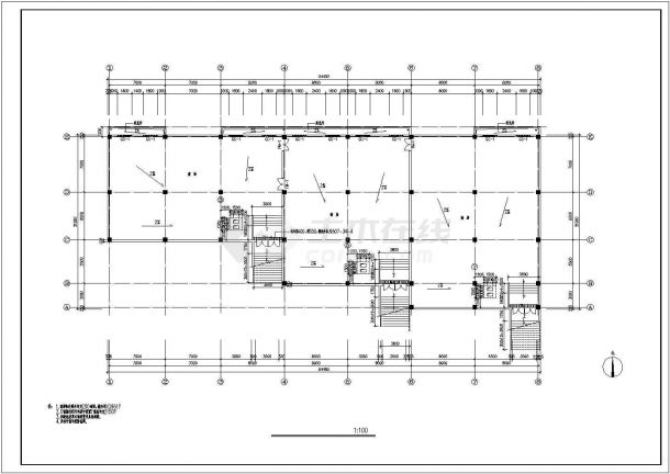 某五层综合楼详细设计方案CAD图-图二