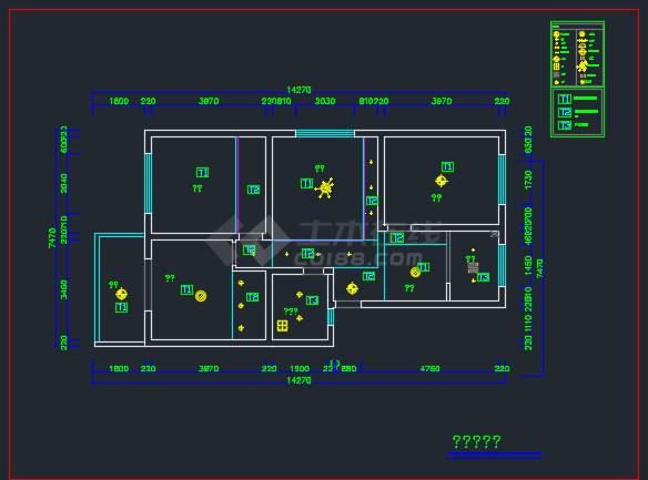 广州某地室内平面CAD装修方案图-图二