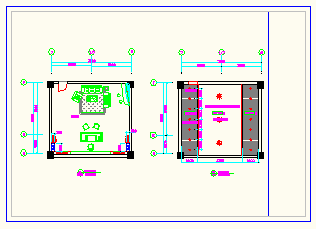 某办公室建筑工程设计平面cad图纸-图二