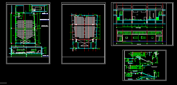 某中学建筑CAD施工设计多功能厅详图纸_图1