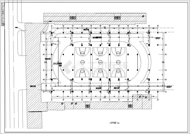 某地两层框架结构学校操场扩建工程给排水施工图-图一