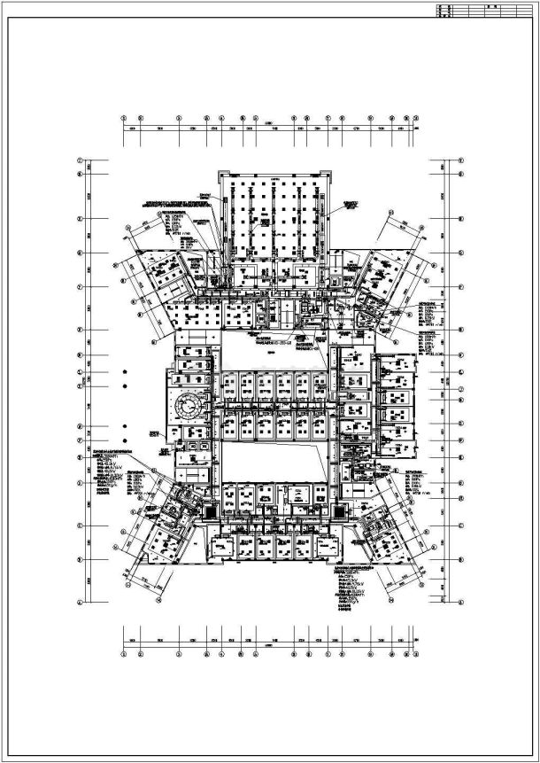 某地六层办公楼空调通风设计施工图纸-图二