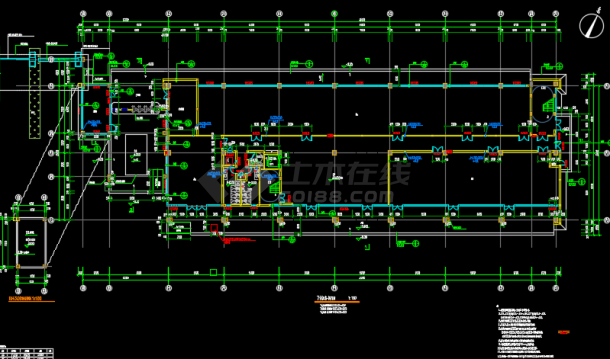 四层办公楼建筑施工设计CAD图纸-图一