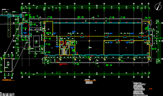 四层办公楼建筑施工设计CAD图纸_图1