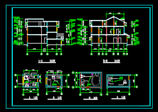 中西独院别墅第三方案CAD设计图-图二