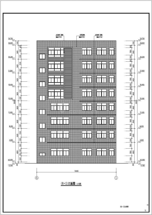 某地厂房八层商住楼建筑方案设计图-图二
