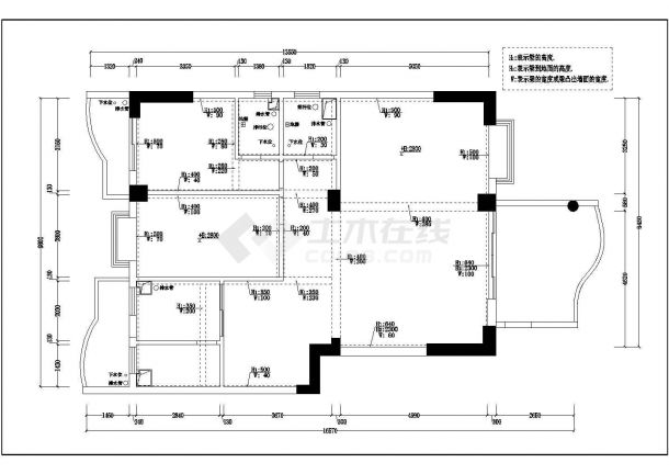 某地2层别墅现代风格装修设计施工图-图一