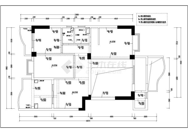 某地2层别墅现代风格装修设计施工图-图二