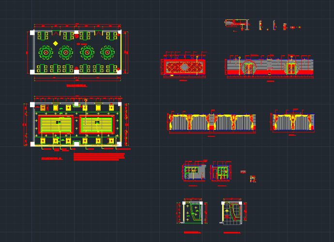 某精美中餐厅全套装修设计施工CAD图_图1