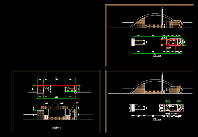 某电动大门设计建筑CAD施工图纸_图1