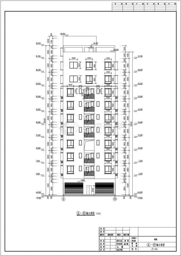 广东某地十层框架结构住宅建筑设计施工图纸-图一