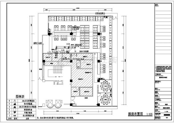 北京某地一层框架结构烤鸭店装饰设计施工图纸-图一