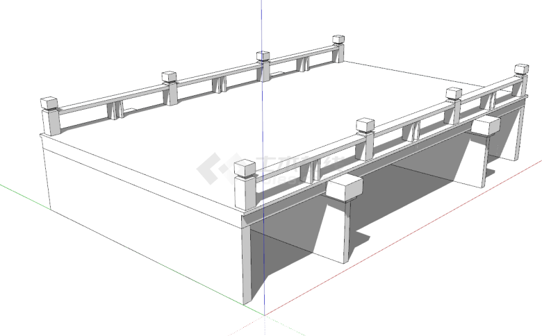 端庄典雅层次清晰桥梁su模型-图一