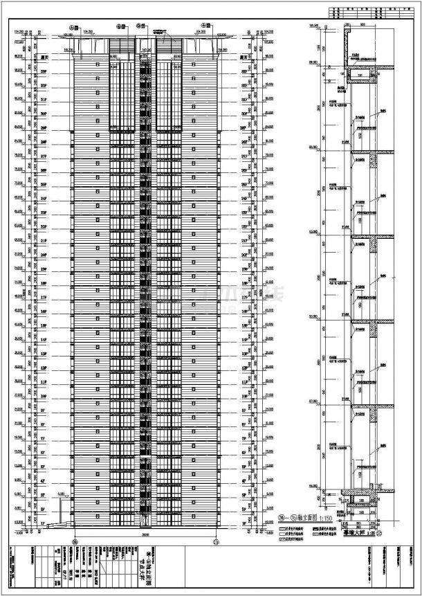 昆明市某地33层剪力墙结构住宅建筑设计施工图纸-图二