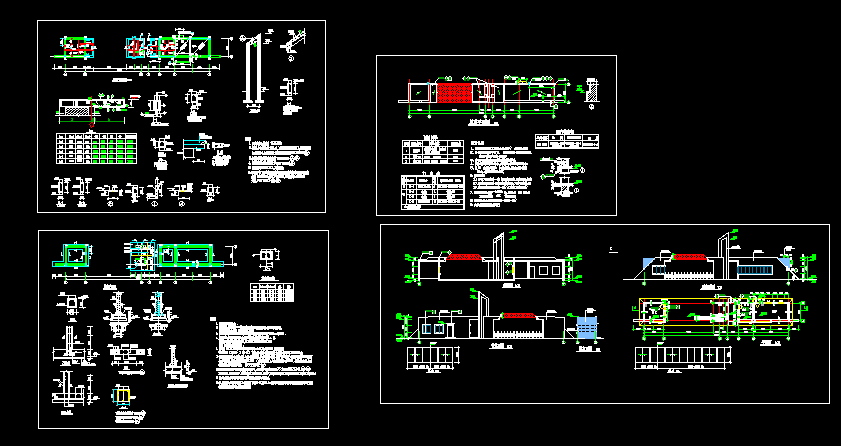 某高科技工业大门建筑设计CAD施工图纸