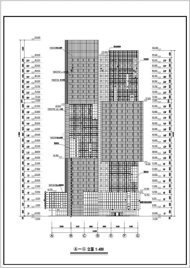 某地27层框架结构综合办公楼建筑方案图-图一