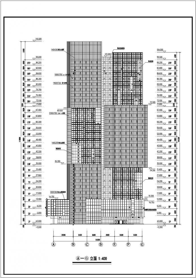 某地27层框架结构综合办公楼建筑方案图_图1